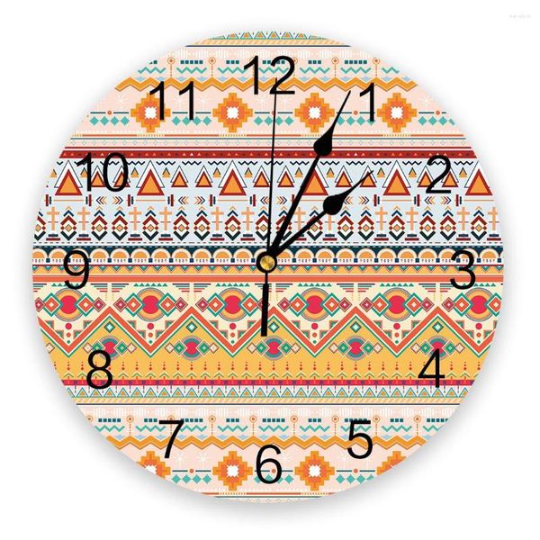 Horloges murales bohème ethnique horloge pour la décoration de la maison salon Quartz aiguille montre suspendue cuisine moderne