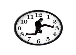 Wall Clocks British Comedy geïnspireerde creatieve klok komiek Home Decor Novely Watch Funny Walking Silent Mute6174116