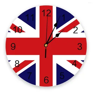 Horloges murales drapeau britannique brève conception silencieuse maison café bureau décor pour cuisine art grand 25 cm