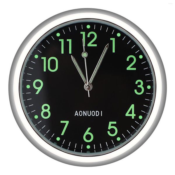 Horloges murales Horloge de voiture Lumineux Universel Véhicule Tableau de bord Mini Montre à quartz Accessoires automobiles