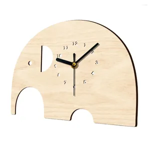 Horloges murales horloge de dessin animé éléphant maison décoration de chambre d'enfants