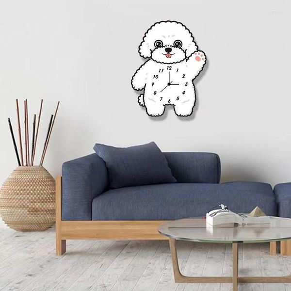 Relojes de pared de dibujos animados creativos silenciosos para el hogar, sala de estar, dormitorio, estudio, reloj de guardería para niños, bonito reloj decorativo de moda