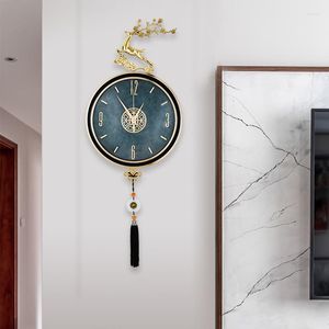 Horloges murales horloge chinoise luxe métal Design haut de gamme Art mode décor salon Reloj Despertador décoration de la maison