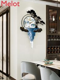 Horloges murales Style chinois horloge maison salon créatif majestueux mode Simple Art décoratif