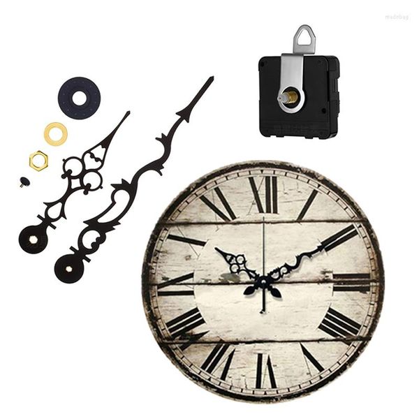 Relojes de pared Reloj silencioso clásico Movimiento de cuarzo Mecanismo silencioso Ala Manos Herramienta de reparación Piezas Kits reemplazados DIY 4 colores