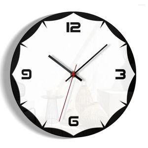 Horloges murales horloge acrylique rétro Design moderne Style Simple montre muet maison chambre décoration miroir