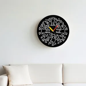 Horloges murales horloge acrylique silencieux ménage rond grand pour salle de classe