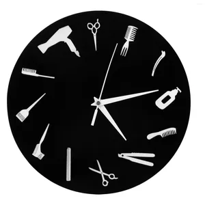 Horloges murales horloge beauté salon de coiffure métal décorer actionné acrylique décoration enfant enfants cadeaux