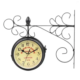 Horloges murales suspendues muest classiques alarme salle décorative maison iron mediterranée style