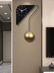Horloges murales horloge salon maison mode décoration montre de poche moderne minimaliste et magnifique lumière luxe