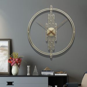 Horloges murales horloge salon muet montre créative maison mode atmosphérique simple lumière luxe nordique horloge murale