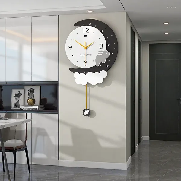 Relojes de pared Reloj Sala de estar Creatividad personalizada Colgante Restaurante Fondo Decoración Uso doméstico