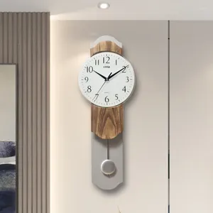 Horloges murales Horloge moderne simple lumière luxe haut de gamme salon maison mode décoration silencieuse suspendue