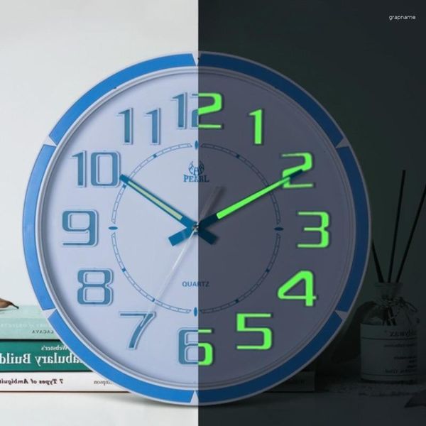 Horloges murales horloge moderne tridimensionnelle numérique veilleuse Design muet décoration dans le salon montre Reloj De Pared