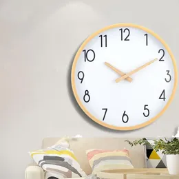 Relojes de pared Reloj Adorno de alta precisión Sin tictac Cuarzo silencioso Moderno Gran número Redondo Elegante Electrónico para el hogar