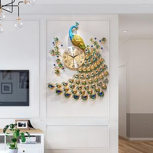Wandklokken Klok Pauw Horloge Wonen Creatief Mode Kamer Eenvoudig Sfeer Grafisch Huis Stil Quartz 20
