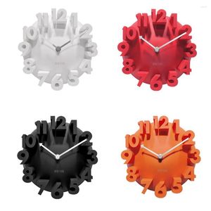 Horloges murales horloge pointeur 3D numéro horloge murale maison bureau décoration bricolage cadeau fournitures rouge