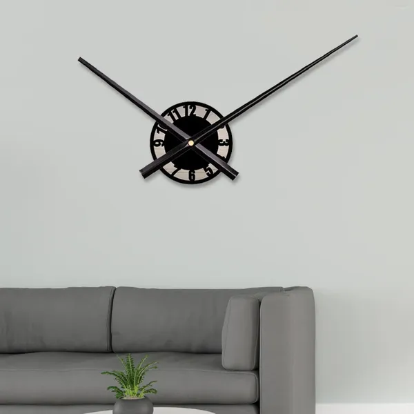 Horloges murales Round Hands longs précis faciles à utiliser Unique élégant élégant décor analogique pour la maison intérieure de maison de bureau