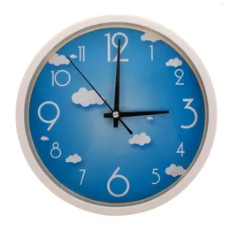 Horloges murales horloge silencieuse pour la maison suspendue sans motif de nuage créatif rond simple ultra-silencieux