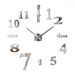Horloges murales horloge montre Reloj De Pared décoration De la maison Clcoks 3d acrylique spécial autocollant salon aiguille