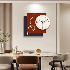Horloges murales sans frapper le salon luxueux à la mode simple et atmosphérique pour usage à domicile
