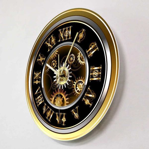 Horloges murales horloged rotule steampunk style moderne design horloge murale pour la maison home dcor vintage nombres romains