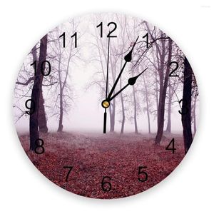 Horloges murales Cloud Forest Direstage Claiery Horloge moderne Design Farmhouse décor Cuisine Vintage PVC Round Living Room Decoration