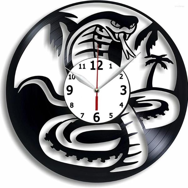 Horloge Murale Cobra Serpent Décor À La Maison - Horloge Record 12 Pouces Idée Cadeau Pour Garçon Et Fille Fait Main Enfants