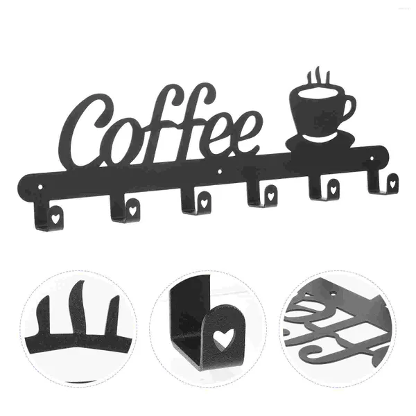 Relojes de pared Taza de café Soporte para colgar ropa Soporte para letrero Gabinete Taza Colgador Hierro Moderno