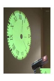 Wandklokken Creatieve analoge LED Digital Light Desk Projection Romaarabia Clock Remote Control Home Decor US1 Drop Delivery Garden8066031