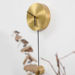 Wandklokken Creative Brass Gold Clock Metal Nordic Modern Home Decor Silent Watches Slaapkamer Woonkamer Decoratie Geschenk