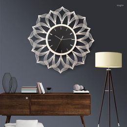 Horloges murales Horloge créative moderne brève ronde décorative 3D grand pour salon décor de mariage