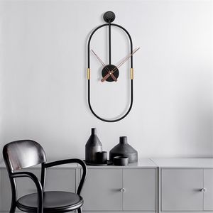 Wandklokken Creative Metal Modern Design Minimalistische stijl Iron Art for Living Room Watch Home Decor 38x14 cm 220930