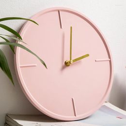 Wandklokken Creative Modern Clock Cement Noordse roze 3d grote kantoor stil horloge Home Decoratie Horloge Mural Gift Ideas