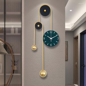 Relojes de pared Reloj moderno creativo Cuarzo Silencioso Sala de estar Manos Gran moda Digital Relogio De Parede Decor