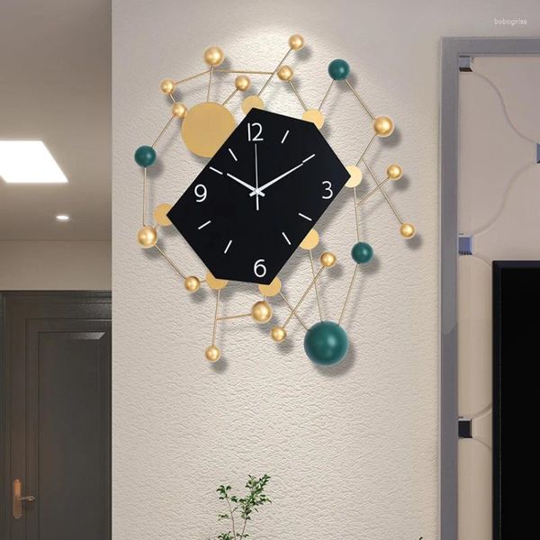 Relojes de pared sala de estar moderna moderna arte de moda grande mecanismo de reloj digital digital mudo