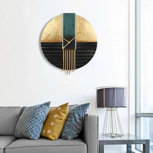 Horloges murales créatives modernes horloge minimaliste maison chambre salon or et noir décoratif