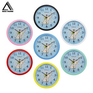 Wandklokken Creative Mute Cartoon Children's Clock 12 inch ABS Plastic 30 cm hangende decoratie gratis punch