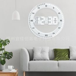 Wandklokken Creative Round Clock Mute 3D digitale alarm LED Koreaanse stijl Elektronische Luminous Escritorio Home Decorating items