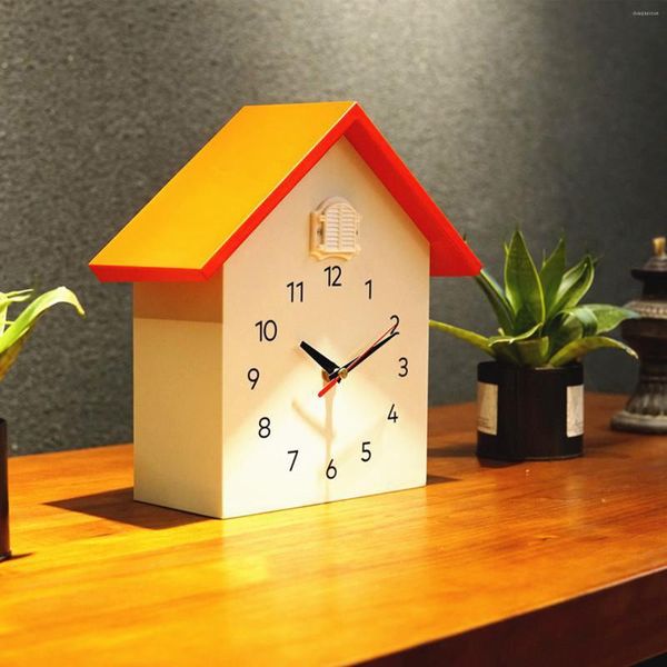 Relojes de pared, reloj de cuco, péndulo, carcasa de pájaro, reloj colgante, gabinete de mesa, casa, dormitorio infantil, decoración de escritorio silenciosa