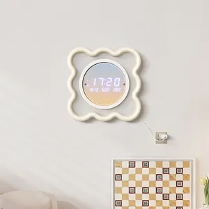 Horloges murales Horloge lumineuse mignonne Décor numérique Montre de luxe japonaise Livraison gratuite Designer Relogio De Parede Décoration de salon