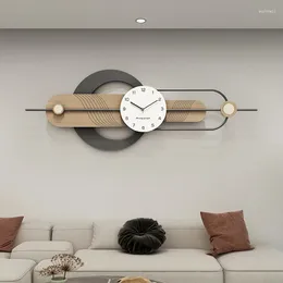 Wandklokken Decoratie Houten Klok Grote Designer Stijlvol Art Chic Horloge Scandinavische Esthetiek