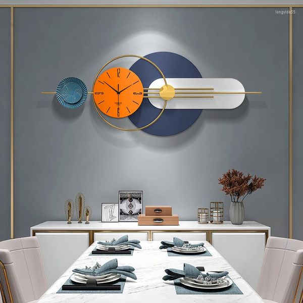 Horloges murales décoratives grande horloge Design moderne créatif électronique silencieux montres Orologio Da Parete décoration pour la maison
