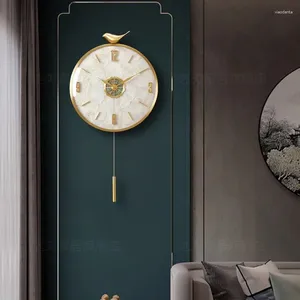 Horloges murales Design Creative Montre Chambres Silencieux Minimaliste Restaurant Vintage Horloge Coréen Reloj Pared Chambre Décorations
