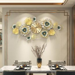 Horloges murales Design horloge silencieuse cuisine esthétique moderne Minimalismo métal grand salon Duvar Saati décor WWH10XP