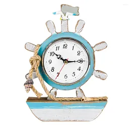 Horloges murales Horloge de bureau Design Vitnage Décor Méditerranée Marine Océan Style Nautique Maison Affichage Maison de Plage