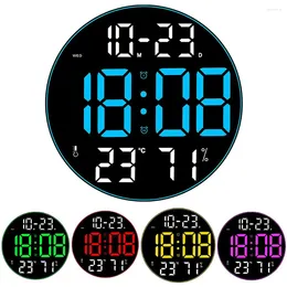 Horloges murales Alarmon numérique Date de temps de semaine Date de température Affichage électronique mural pour le bureau de la ferme domestique