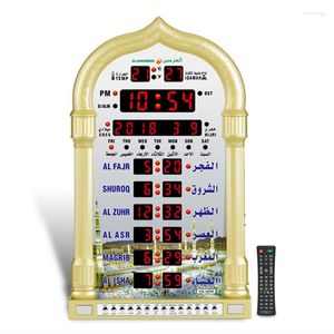 Wandklokken digitale klok temperatuur datum moskee bid moslim azan tafel afstandsbediening elektronische led met EU -plug