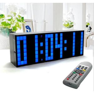 Horloges murales numérique grand grand jumbo LED réveil télécommande compte à rebours chronomètre