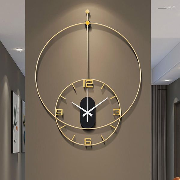 Relojes De Pared, mecanismo grande Digital, Reloj De sala De estar, agujas, zona horaria, estilo nórdico, Reloj De Pared europeo, decoración del hogar